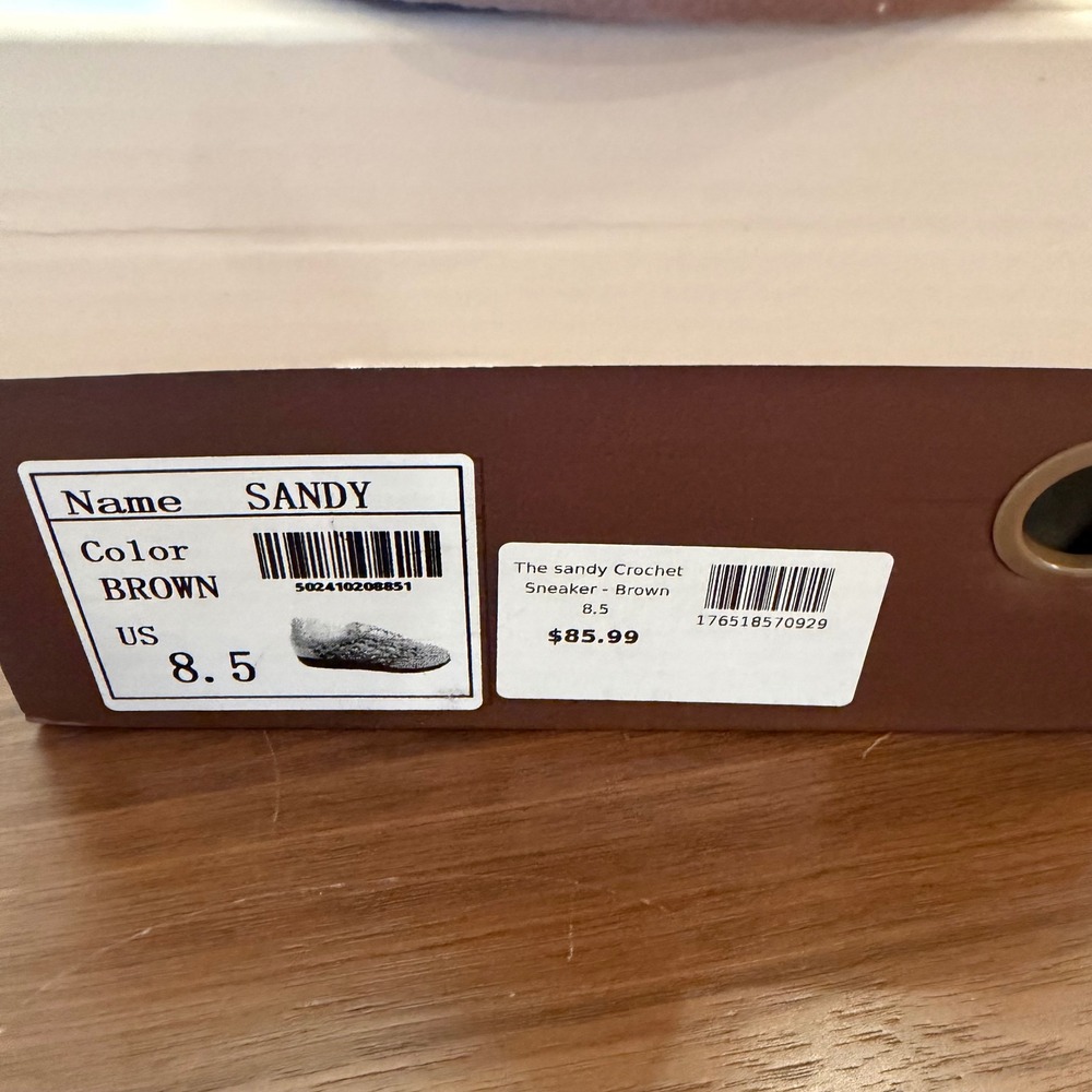 Oasis Society Sandy Crochet Sneakers Woven Lace Up Low Top Shoes Womens 8.5 - Picture 4 of 4